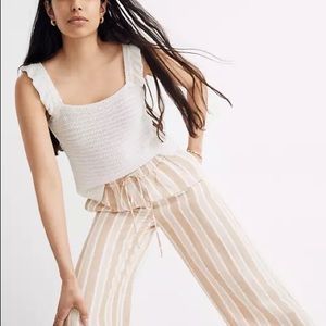 Madewell Crocheted Ruffle-Strap Sweater Tank